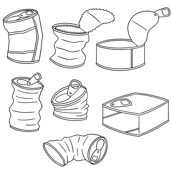 Vector set of can — Stock Illustration Vector set of can Stock Vector