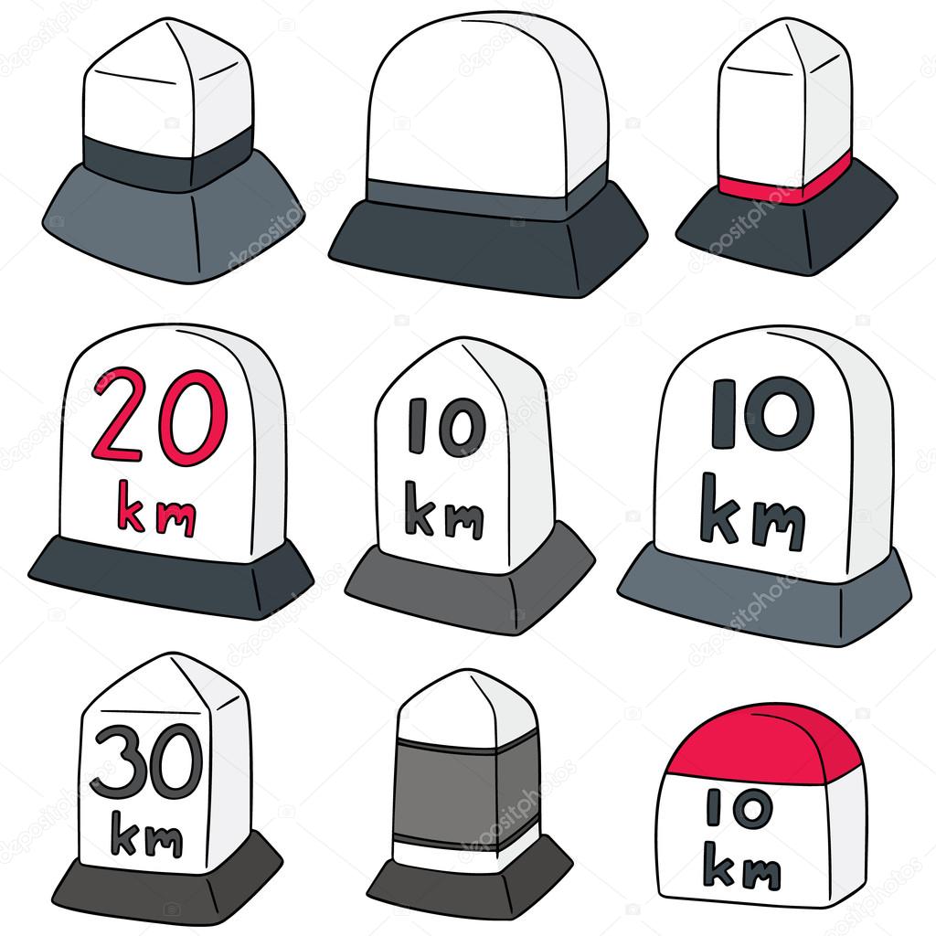 vector set of milestone