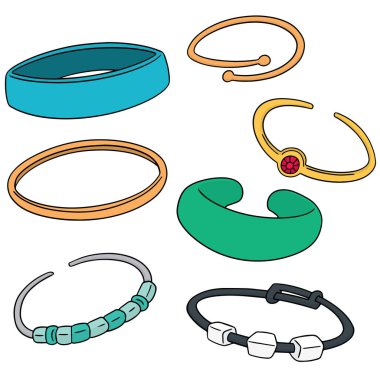 vector set of bracelet