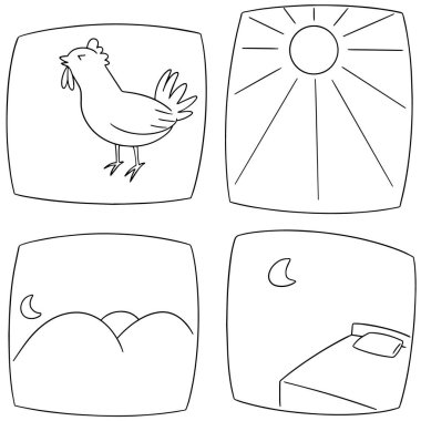 günün saati vektör kümesi