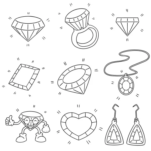 Vector conjunto de diamante — Archivo Imágenes Vectoriales