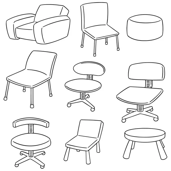 Векторный набор стульев — стоковый вектор