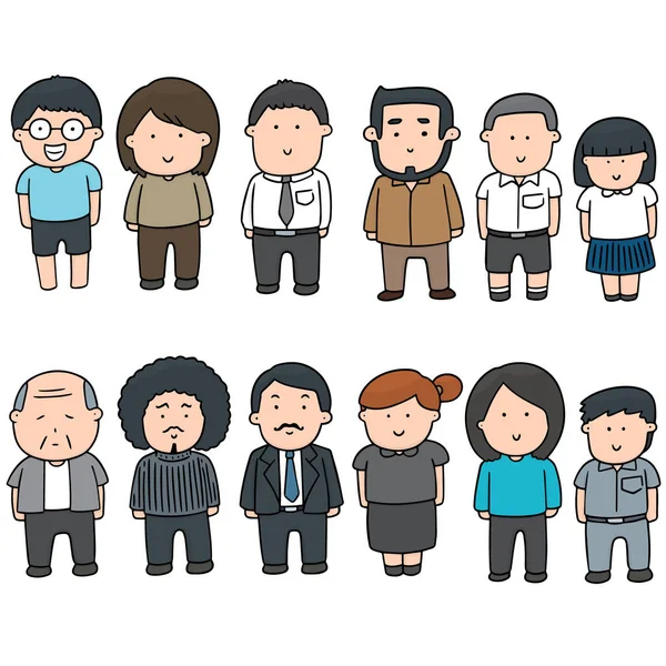 Vector conjunto de personas — Archivo Imágenes Vectoriales