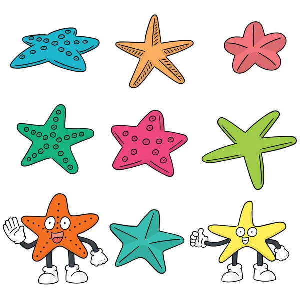 Vector conjunto de estrellas de mar — Vector de stock