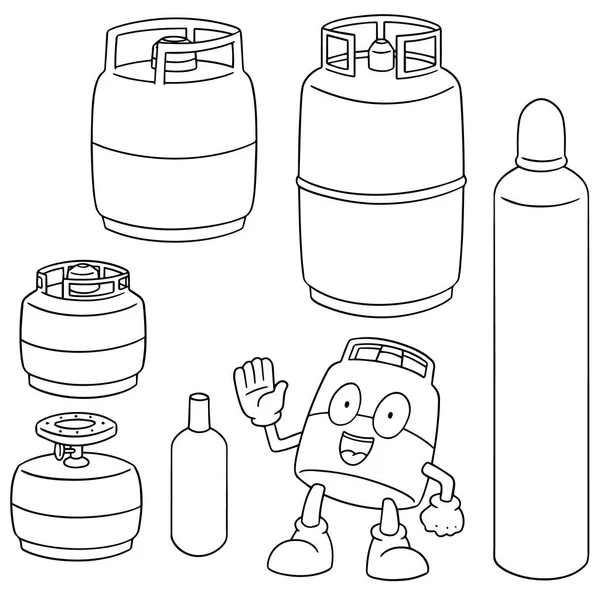 Vector set of gas tank — Stock Vector