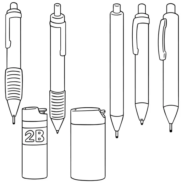 Vector conjunto de lápiz mecánico — Archivo Imágenes Vectoriales