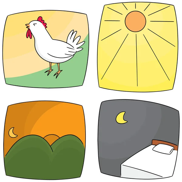 günün saati vektör kümesi