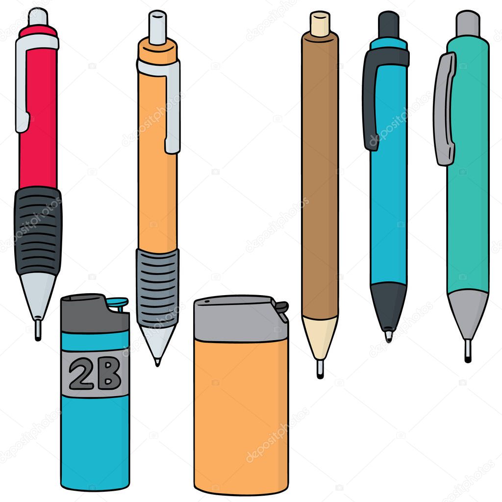 Vector set of mechanical pencil Stock Vector Image by 129431014