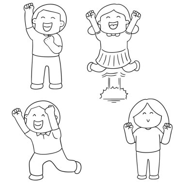 mutlu insanlar kümesi vektör