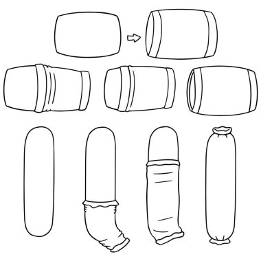 yastık kılıfı koymak vektör kümesi