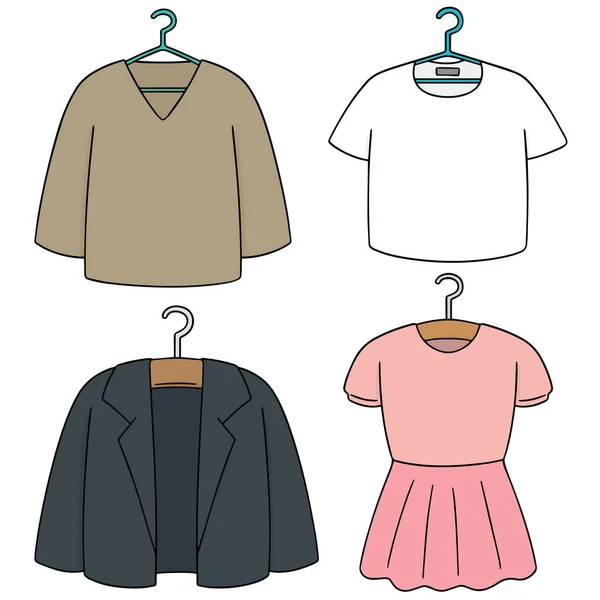 Vector set kleding hanger — Stockvector