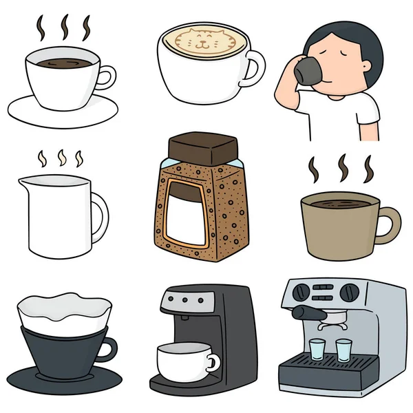 Ensemble vectoriel de café — Image vectorielle
