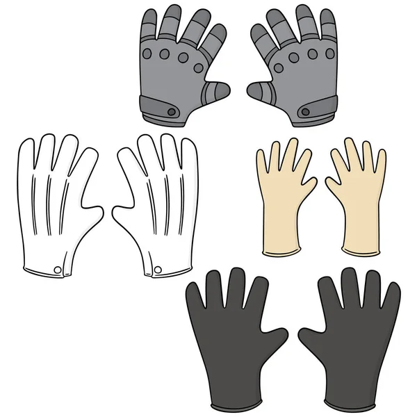 Vektor-Set Handschuhe — Stockvektor