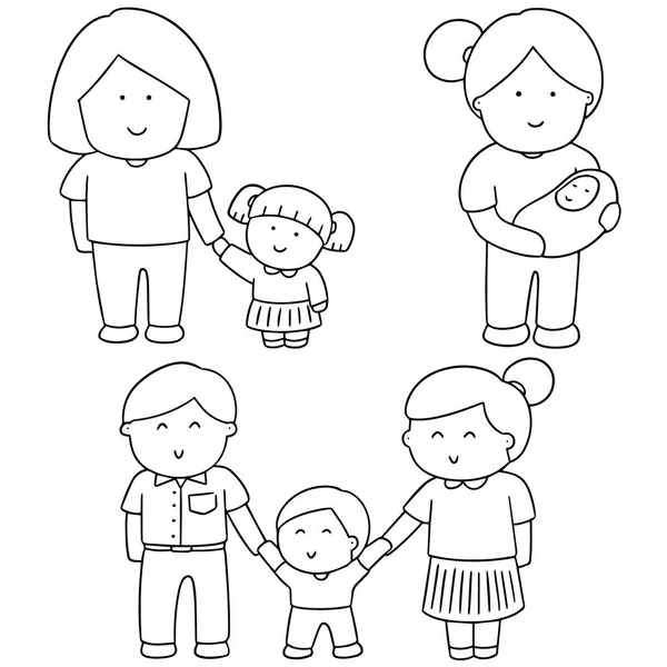 Vector conjunto de la familia — Vector de stock