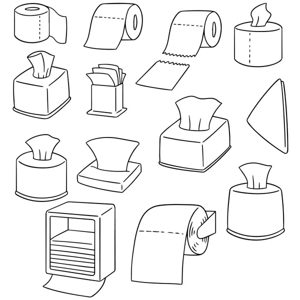 Vector conjunto de papel tisú — Vector de stock