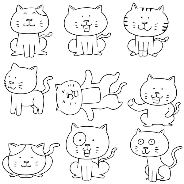 Vector conjunto de gatos — Archivo Imágenes Vectoriales