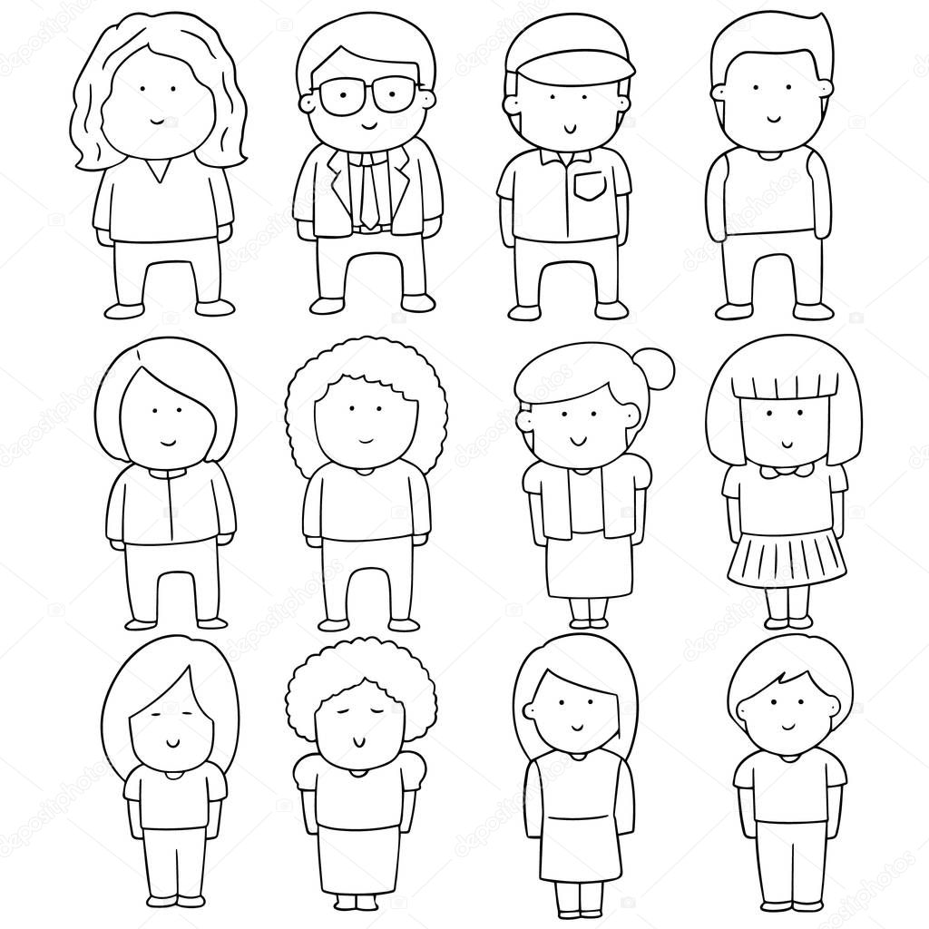 Set People 131036610 - WDRFree Vector illustration of Set People 131036610