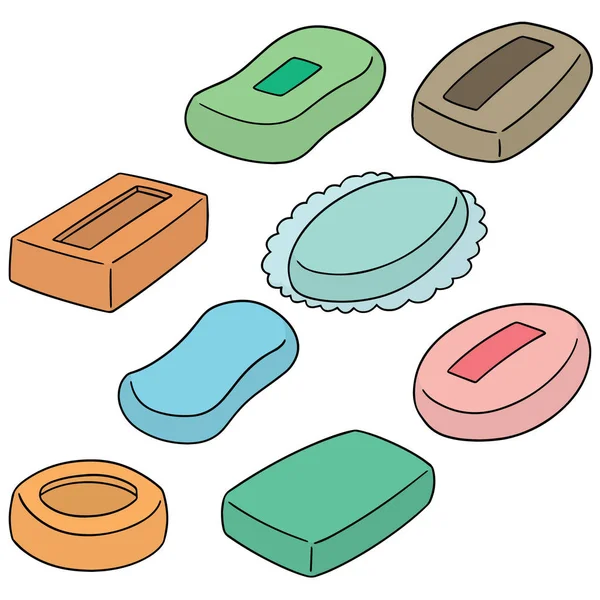 Векторный набор мыла — стоковый вектор