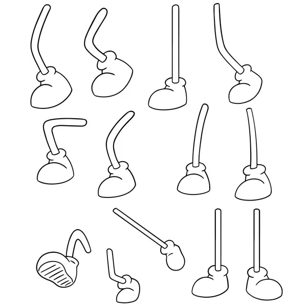 Векторный набор ножек мультфильма — стоковый вектор