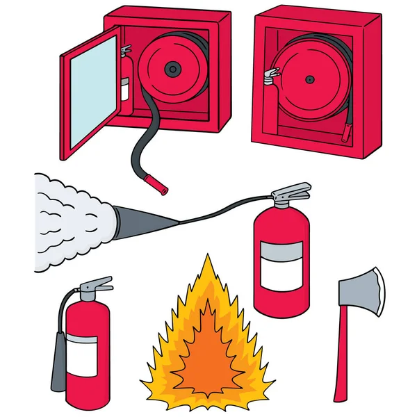 Juego de vectores de extintor de incendios — Archivo Imágenes Vectoriales