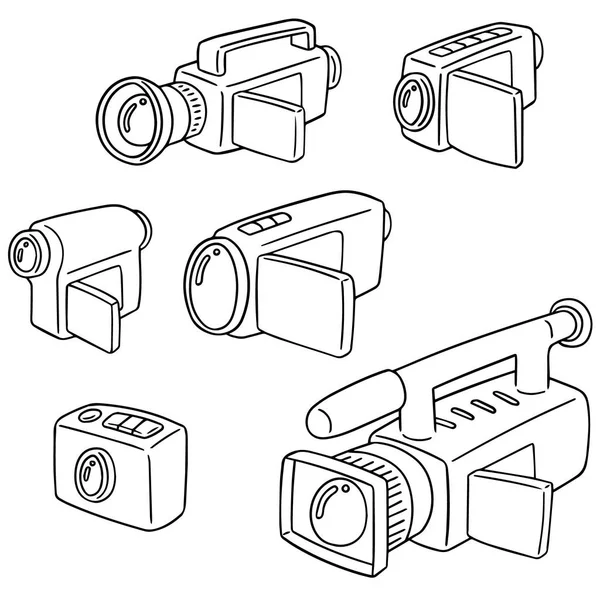 Ensemble vectoriel de caméra vidéo — Image vectorielle