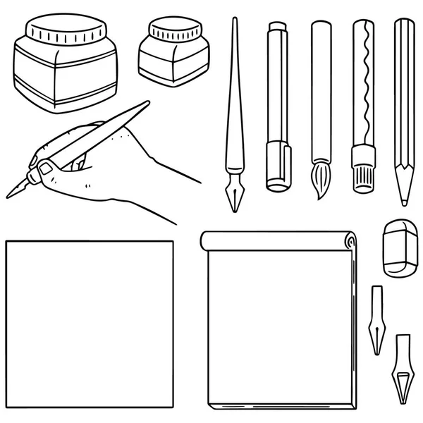 向量集的文具 — 图库矢量图片