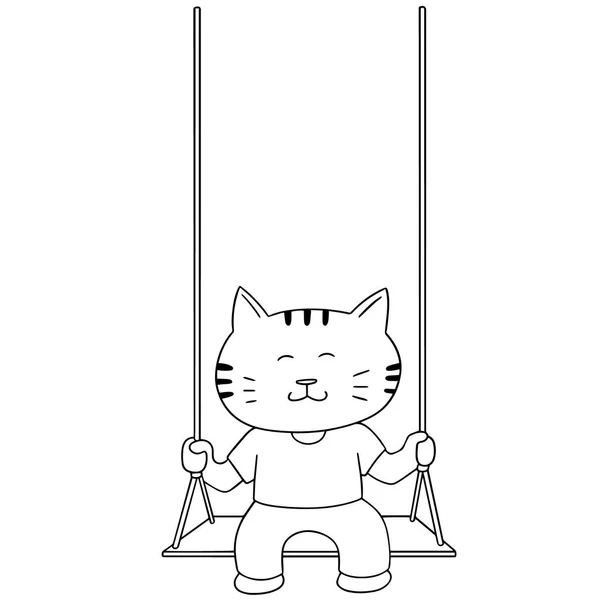 Vector set of cat swing — Stock Illustration Vector set of cat swing Royalty Free Stock Illustrations
