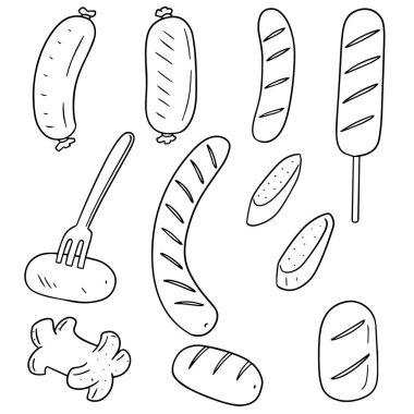 vektör sosis kümesi