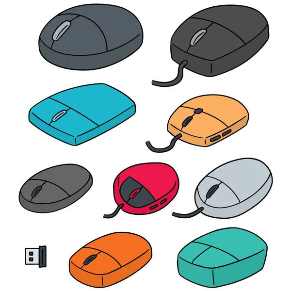 Векторний набір комп'ютерної миші — стоковий вектор