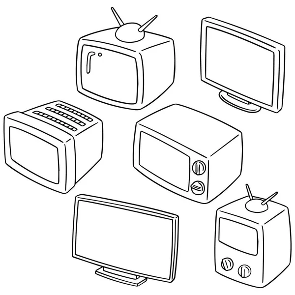 Vektorsatz des Fernsehens — Stockvektor