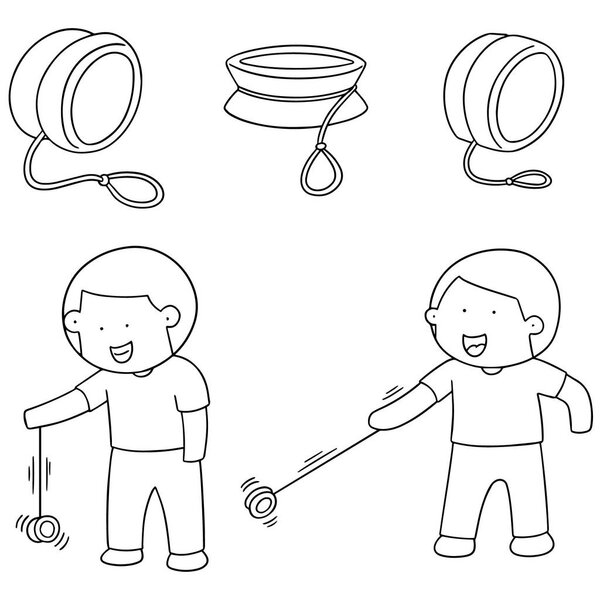 vector set of yoyo
