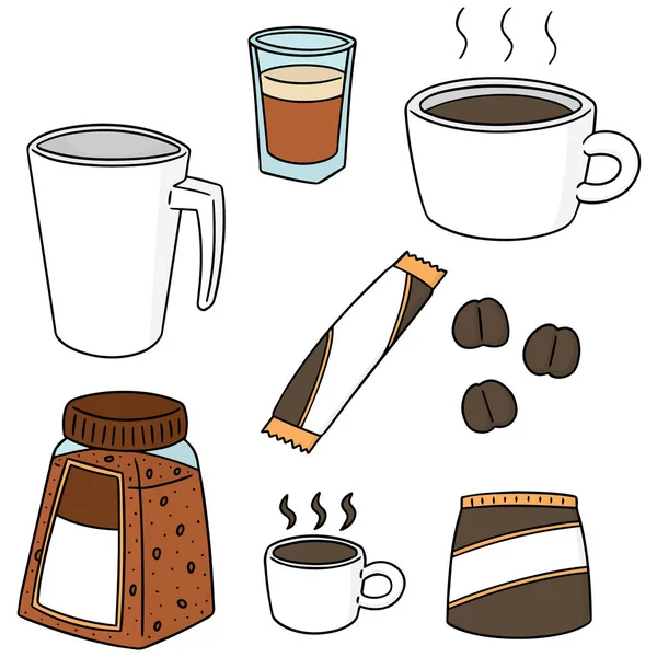 コーヒーのベクトルを設定 — ストックベクタ