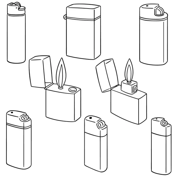 Vektor Set von Feuerzeug — Stockvektor