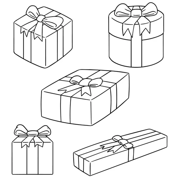 Vektor Set von Geschenk-Box — Stockvektor