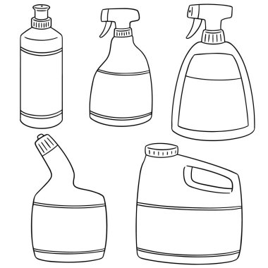 banyo temizleme solüsyonu vektör kümesi