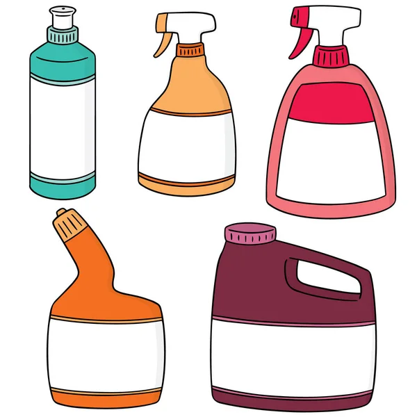 Vector set of bathroom cleaning solution — Stock Vector