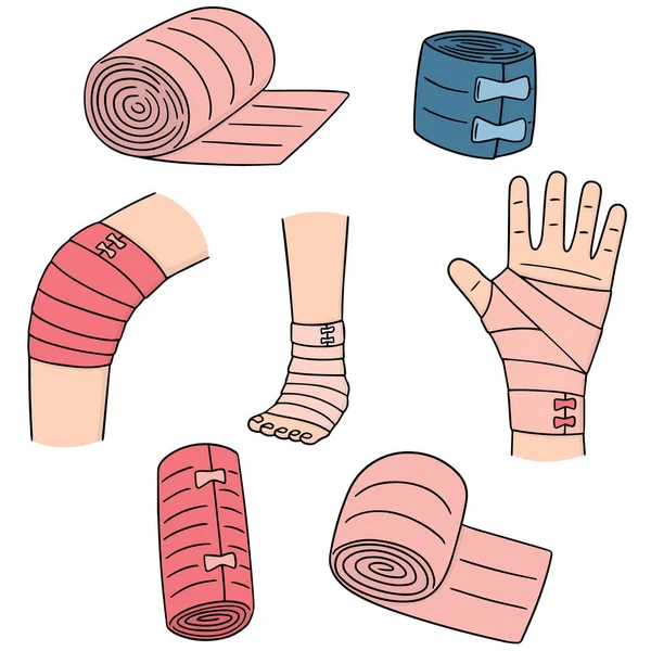 Jeu vectoriel de bandage médical — Image vectorielle