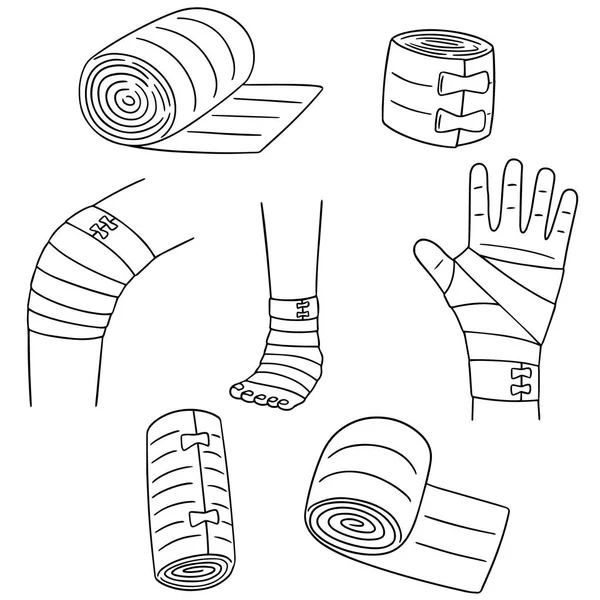 Jeu vectoriel de bandage médical — Image vectorielle
