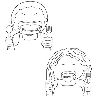 aç insanlar kümesi vektör