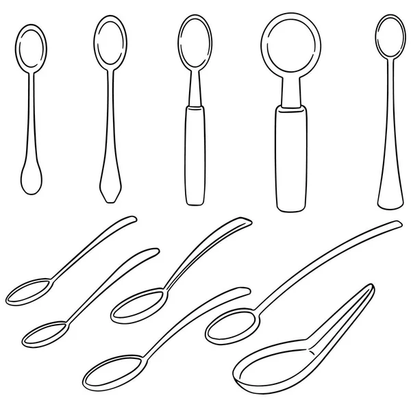 Vector conjunto de cuchara — Archivo Imágenes Vectoriales