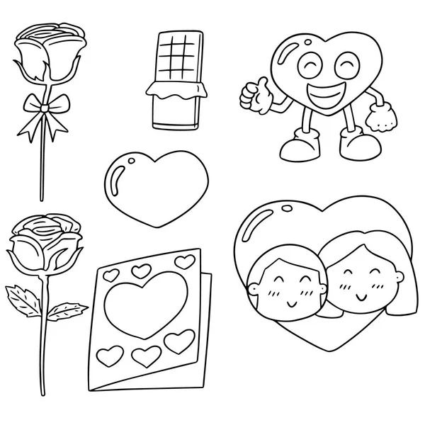 Vector set of valentine day — Stock Vector