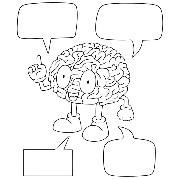 Vector conjunto de dibujos animados del cerebro — Vector de stock