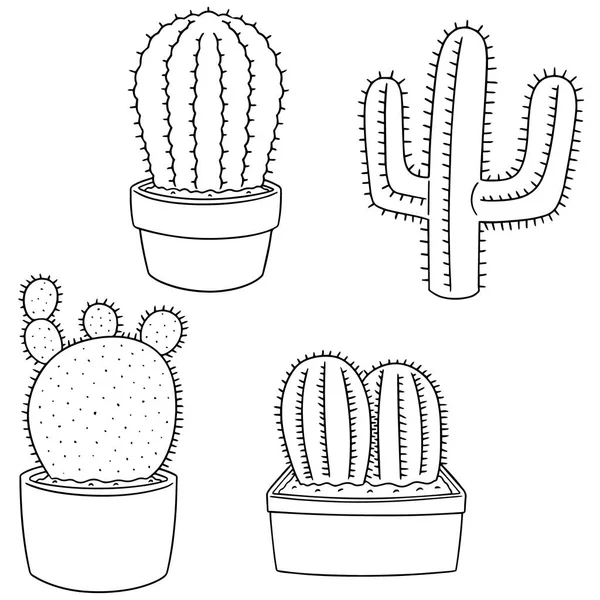 Vector set of cactus — Stock Vector