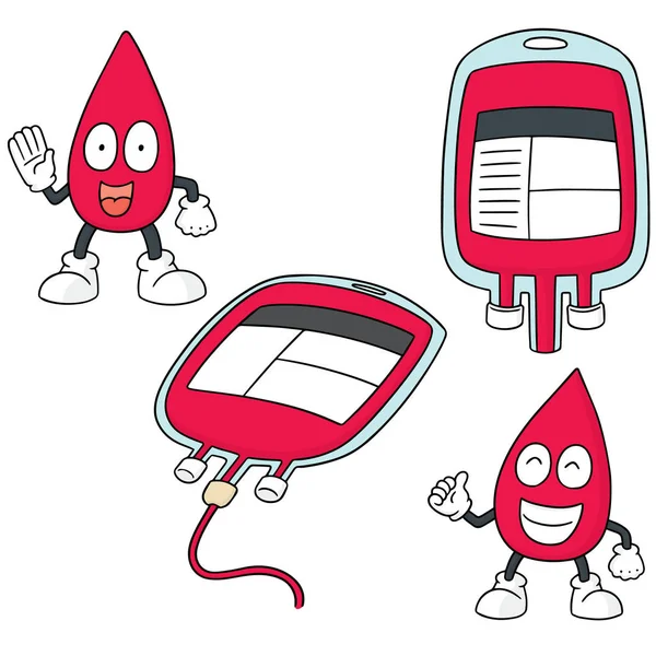 向量集的血袋 — 图库矢量图片