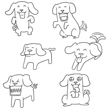 vektör köpek kümesi