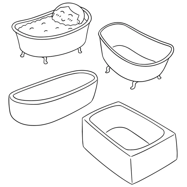 욕조의 벡터 세트 — 스톡 벡터
