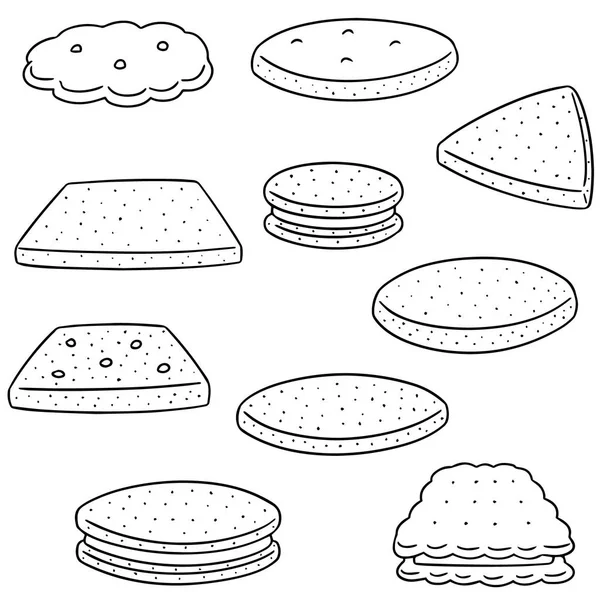 Conjunto vectorial de galletas y galletas — Vector de stock