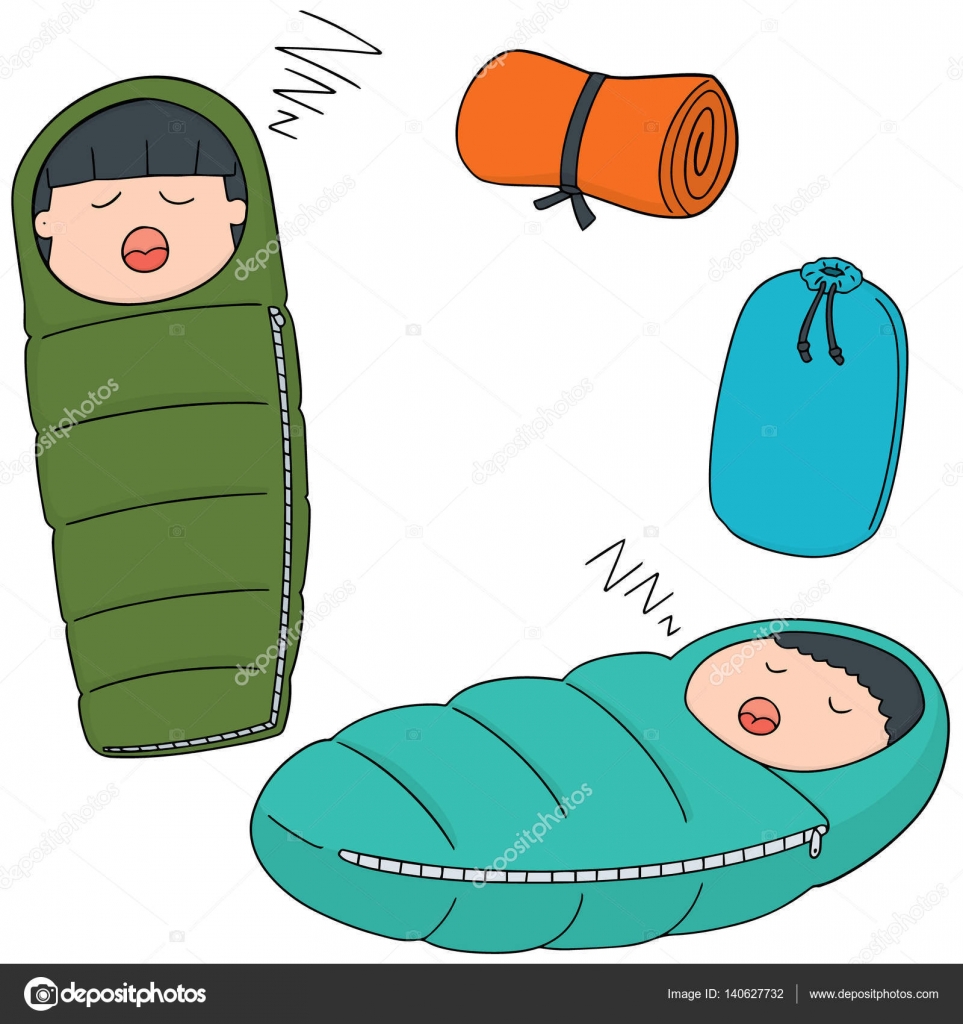 Vector set of sleeping bag Stock Vector Image by