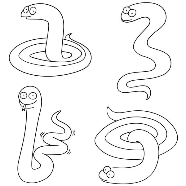 Vector set of snake — Stock Vector