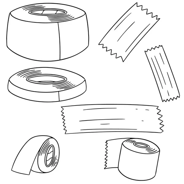 접착 테이프의 벡터 세트 — 스톡 벡터